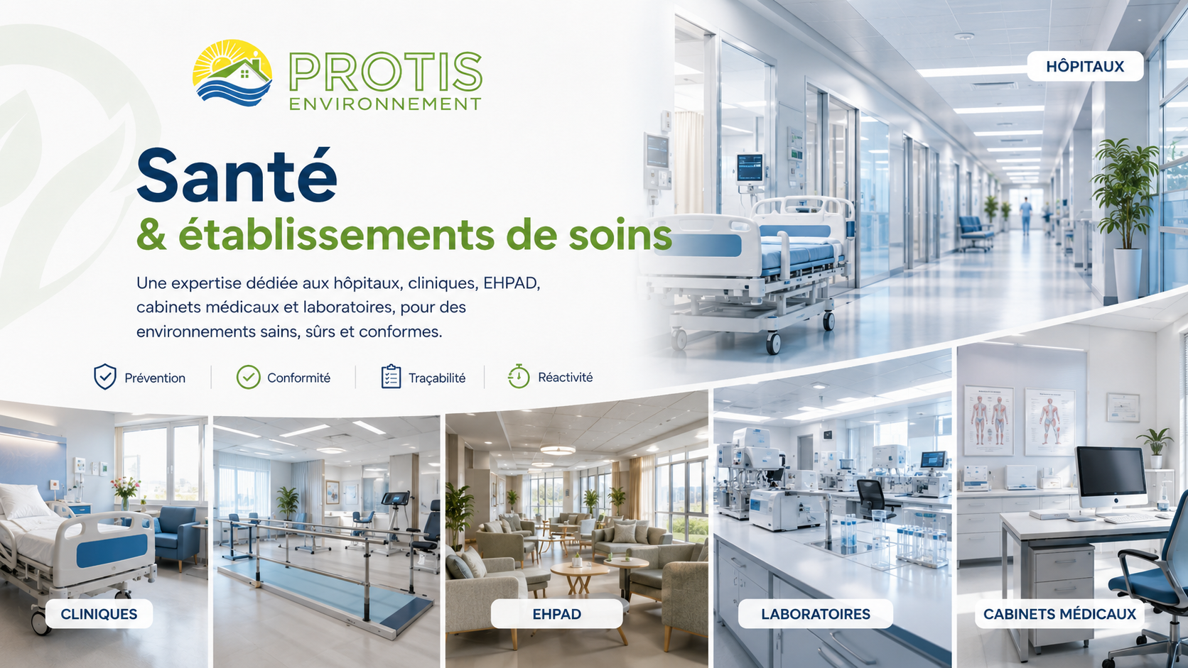 Sécurisation sanitaire des établissements de santé, hôpitaux, cliniques, EHPAD et laboratoires à Marseille